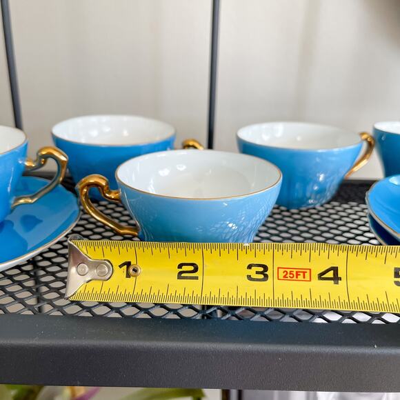 7 Vintage NORITAKE hand painted Cups and Saucers - Picture 6 of 6